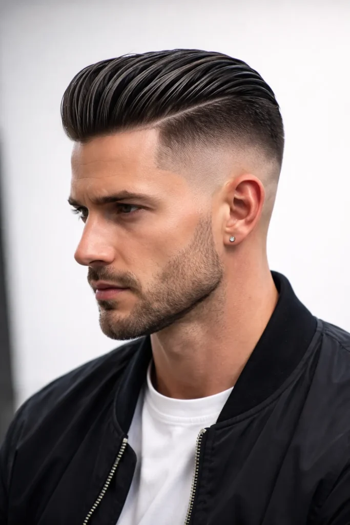 3. Slick Back with a Fade