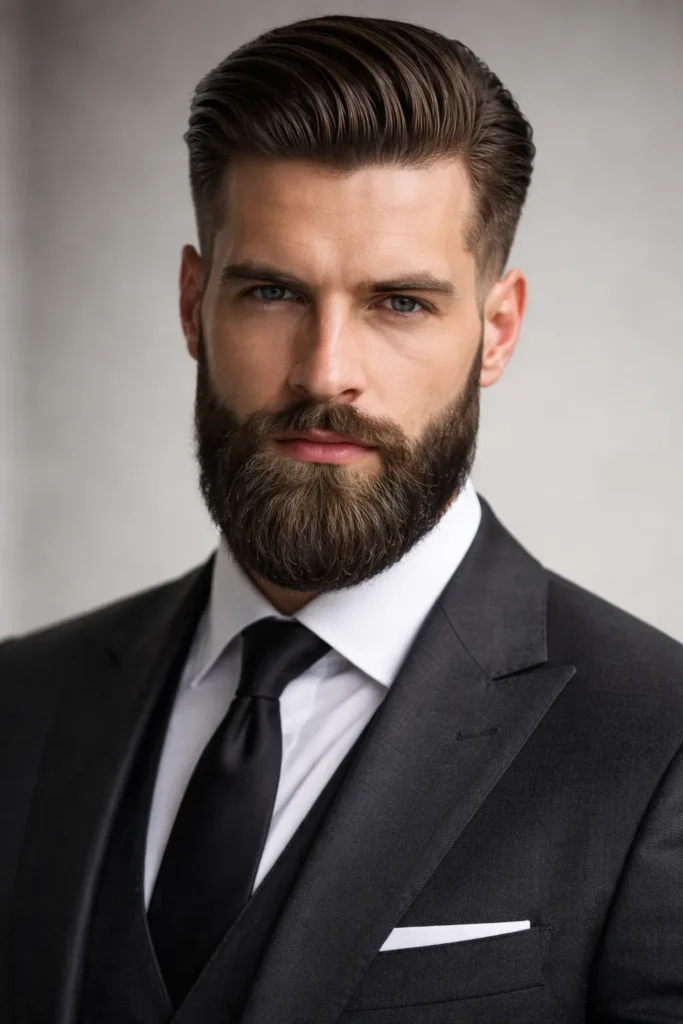 Slick Back with Beard
