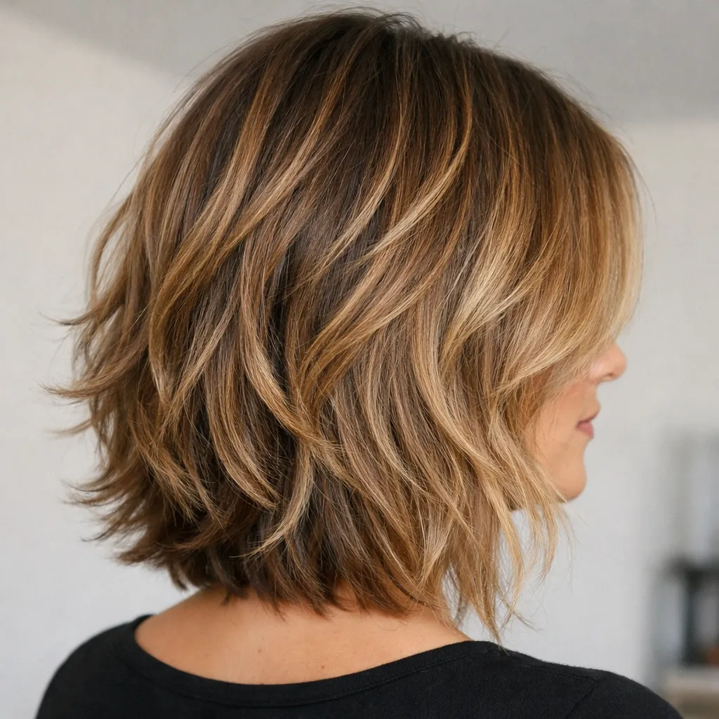 2. Layered Lob (Long Bob)