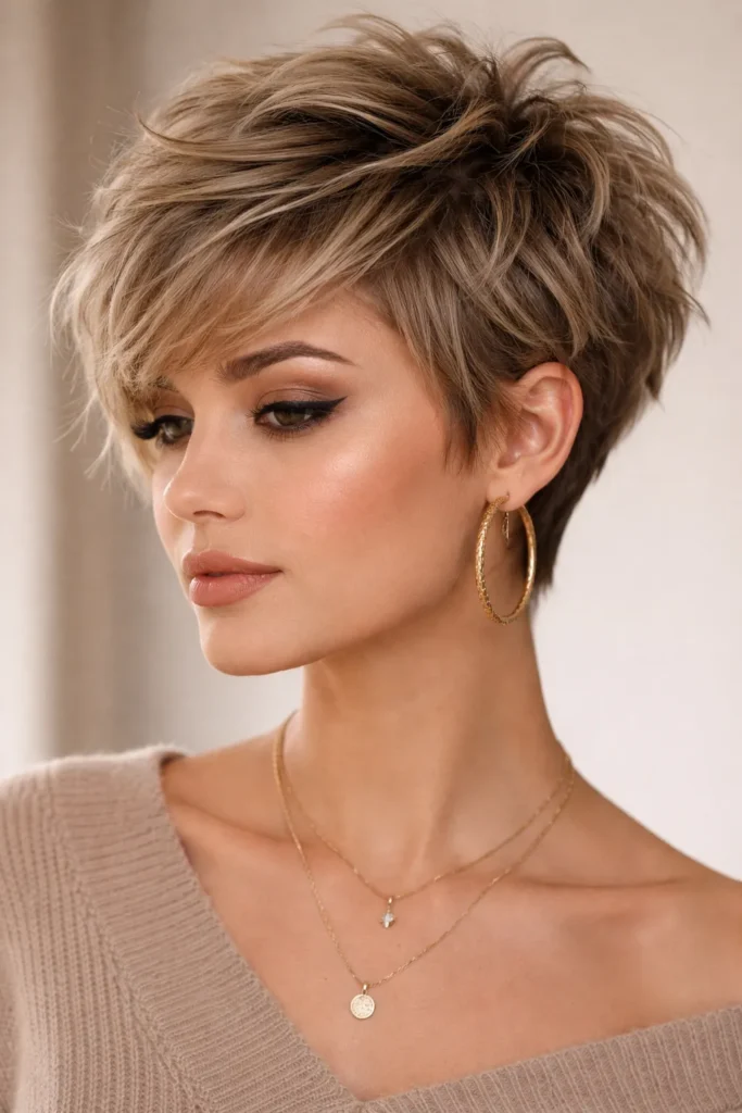 5. Textured Pixie Cut