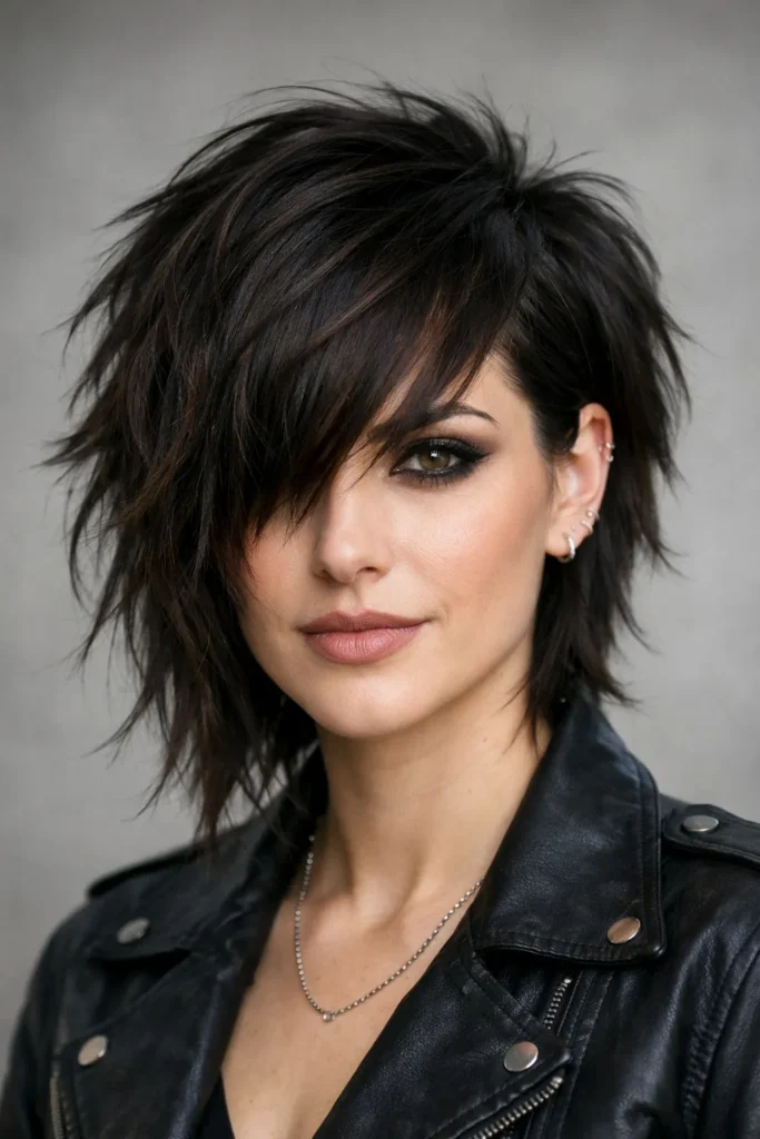 6. Choppy Shag with Asymmetrical Cut