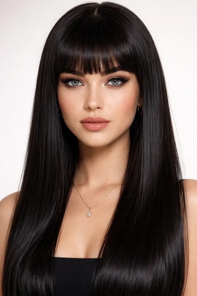 9. Straight with Bangs