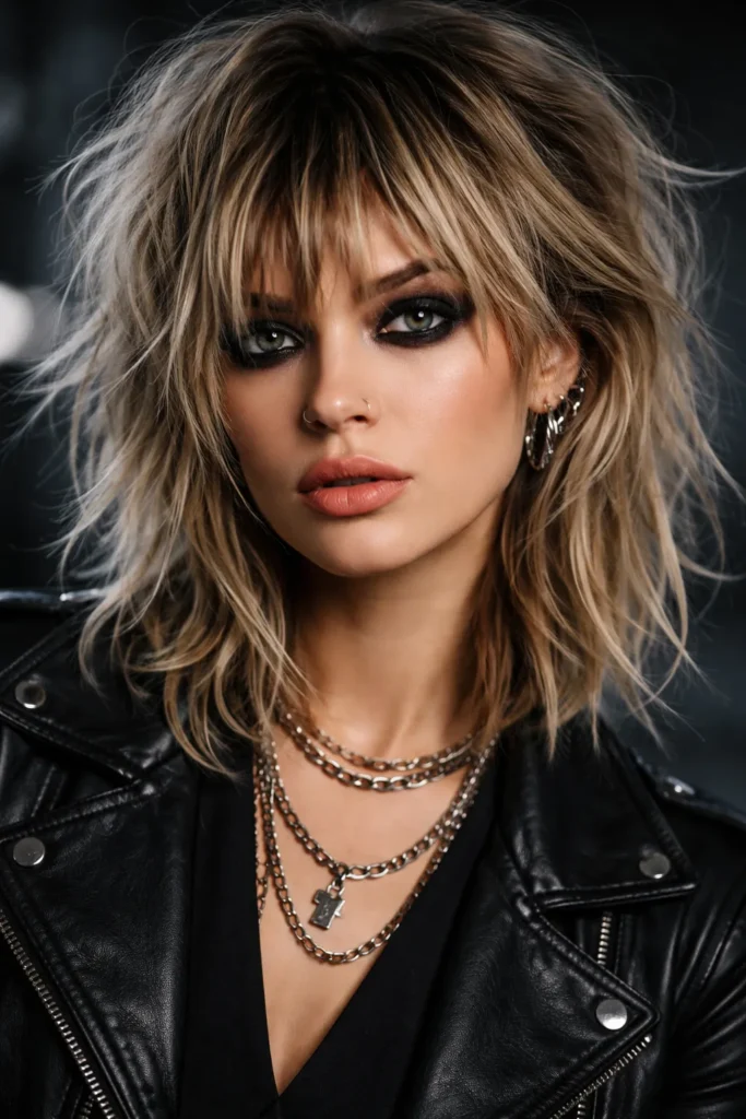 4. Choppy Bangs with a Shag Cut