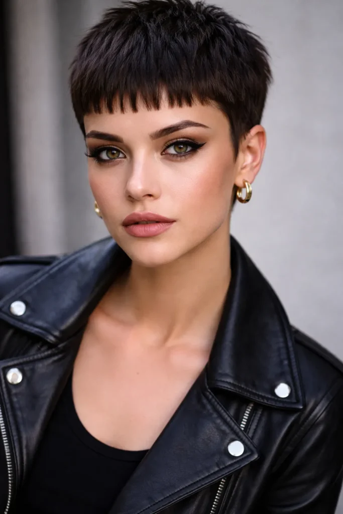 6. Bangs with a Pixie Cut