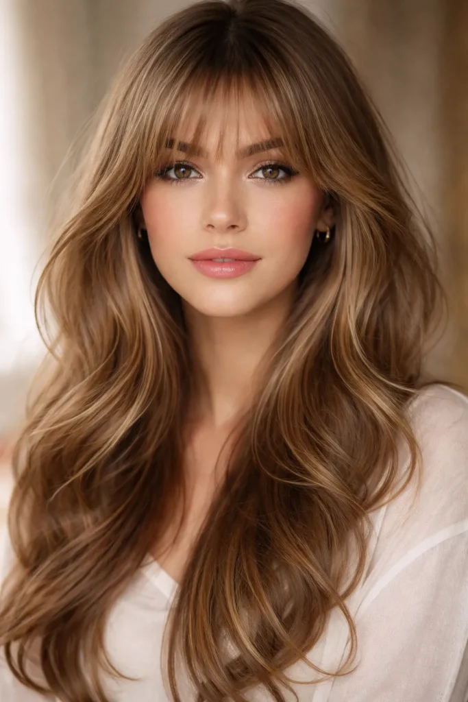 10. Soft Feathered Bangs