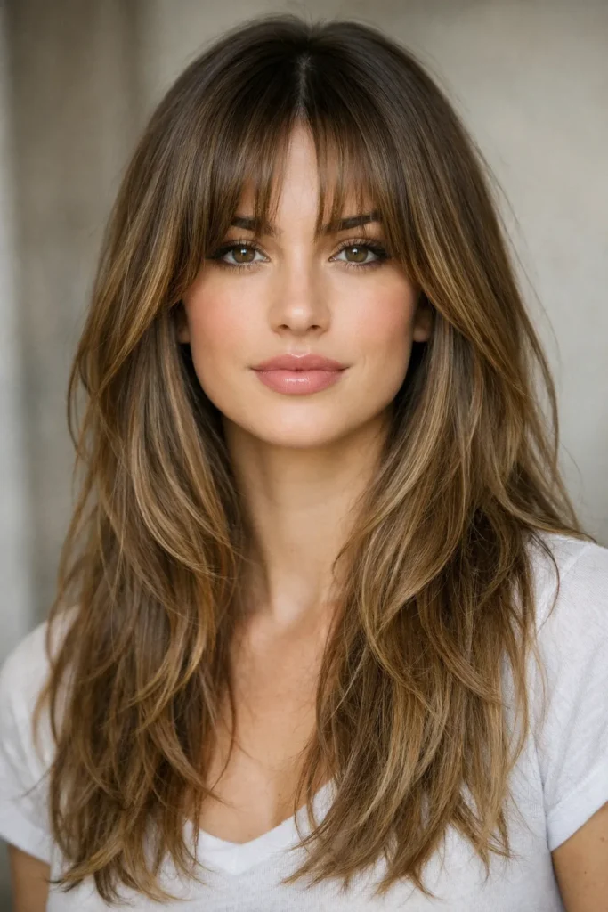 6. Long Curtain Bangs