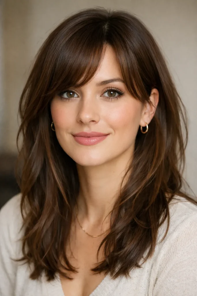 8. Side-Swept Curtain Bangs