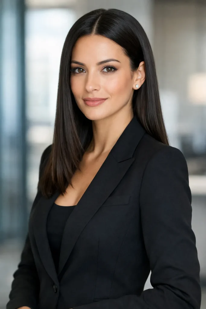 5. Sleek Straight Hair