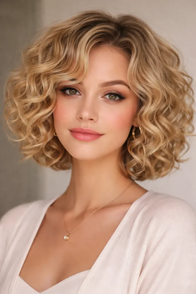 3. Blonde Curly Bob