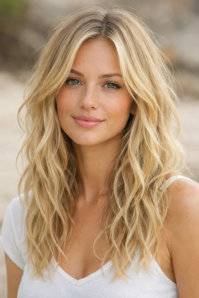 4. Blonde Beach Waves