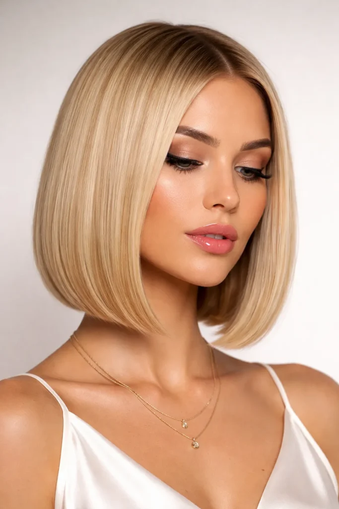 5. Sleek Blonde Bob