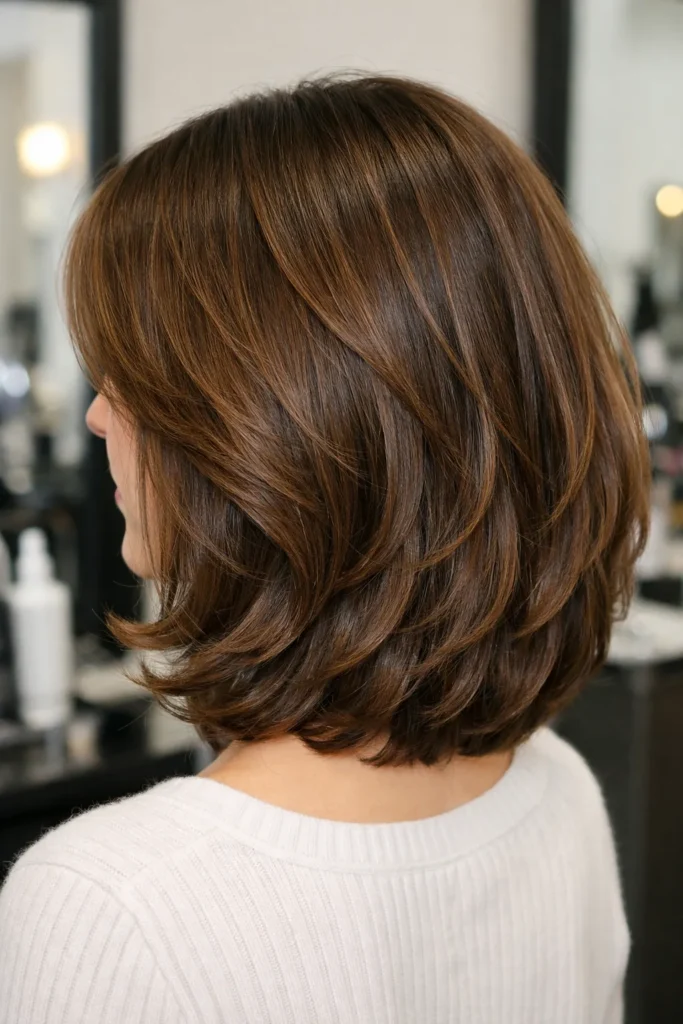 2. Layered Lob (Long Bob)