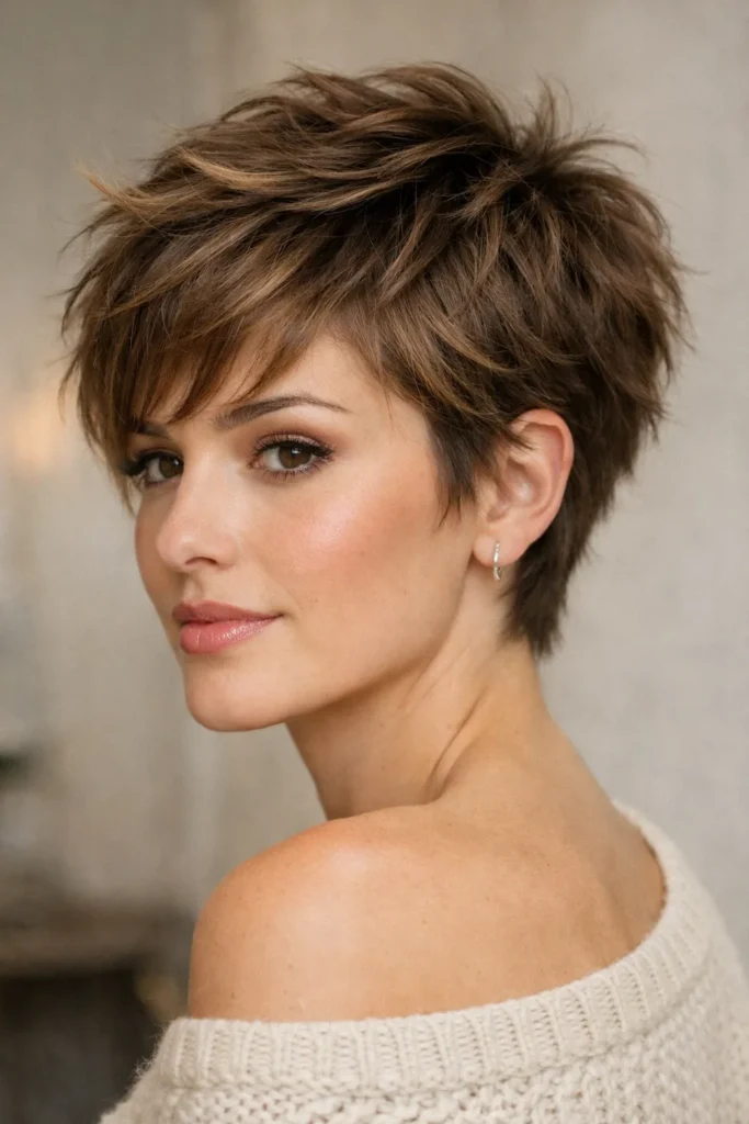 3. Textured Pixie Cut