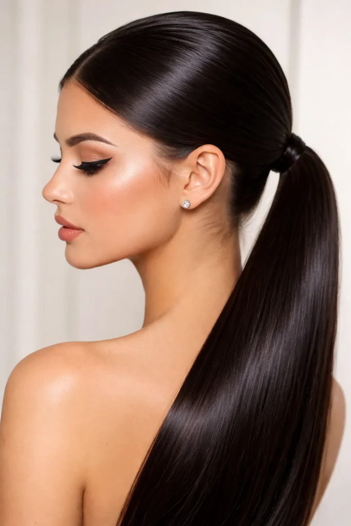 6. Sleek Low Ponytail