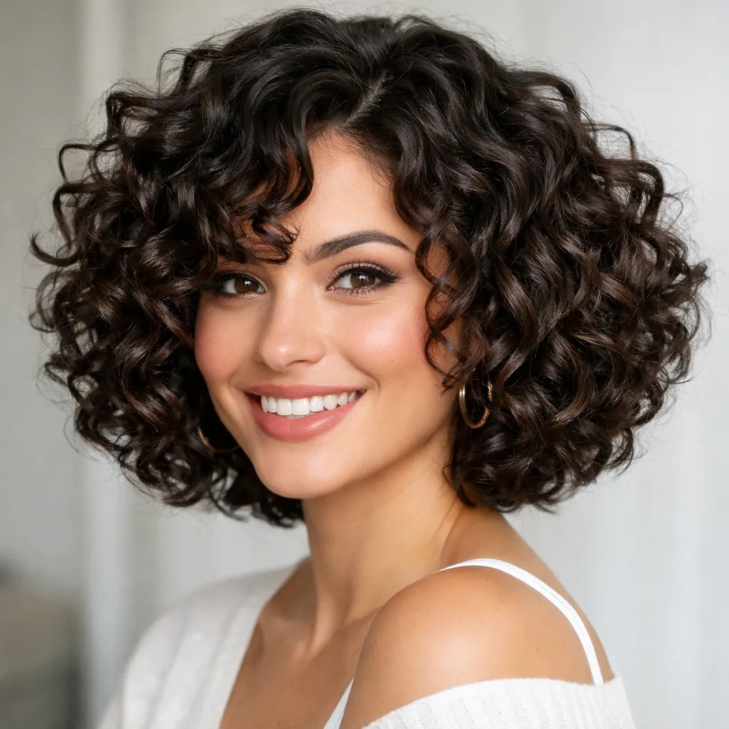 7. Modern Curly Bob
