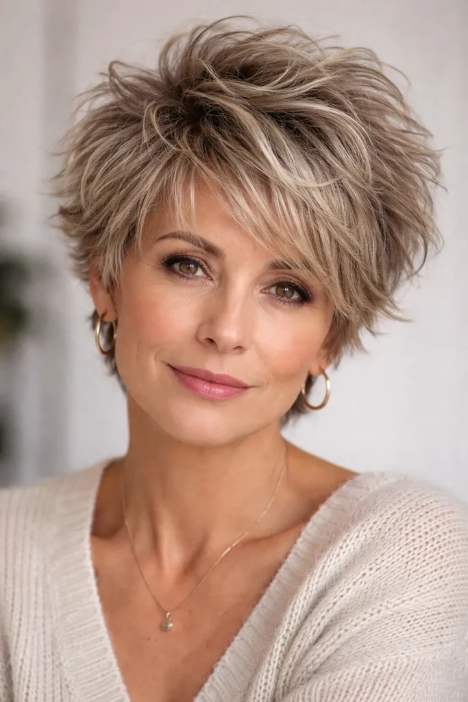 2. Textured Pixie Cut