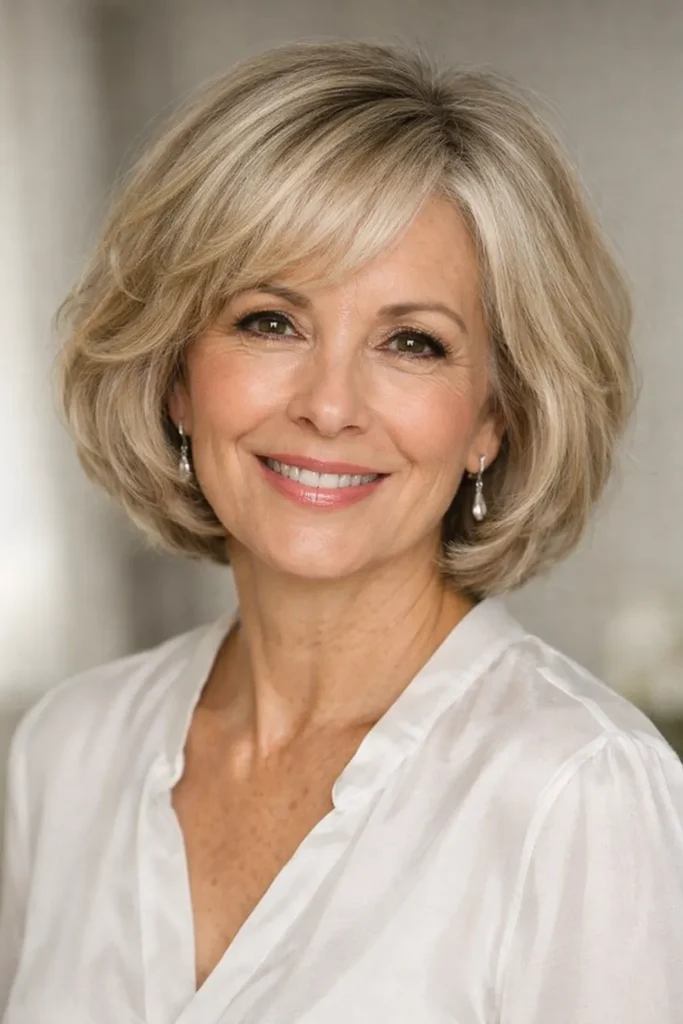 1. Bob Cut with Soft Waves