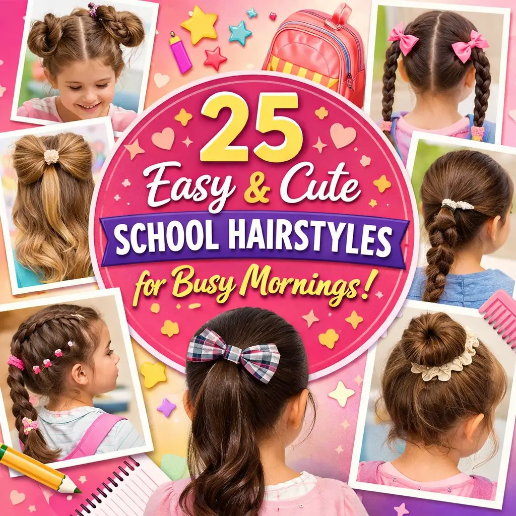 25 Easy & Cute School Hairstyles for Busy Mornings!
