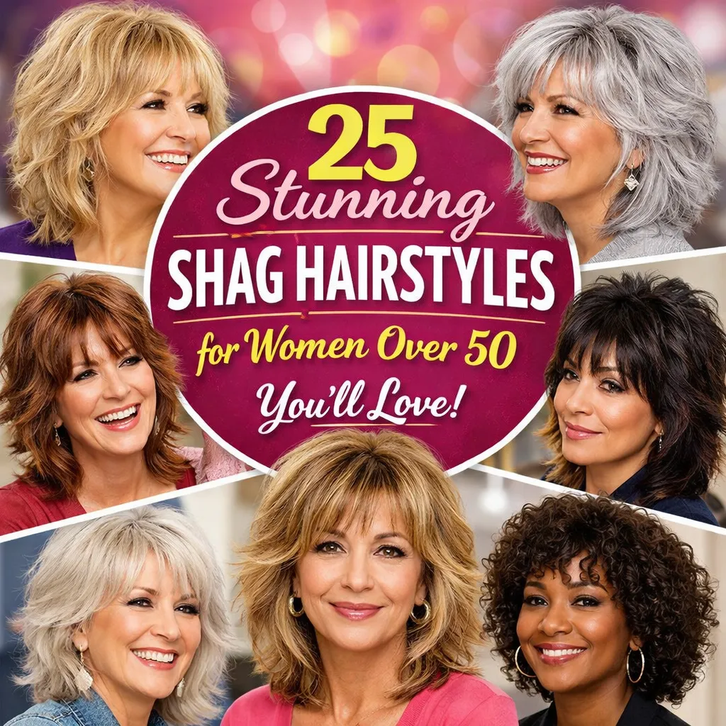 25 Stunning Shag Hairstyles for Women Over 50 You’ll Love!