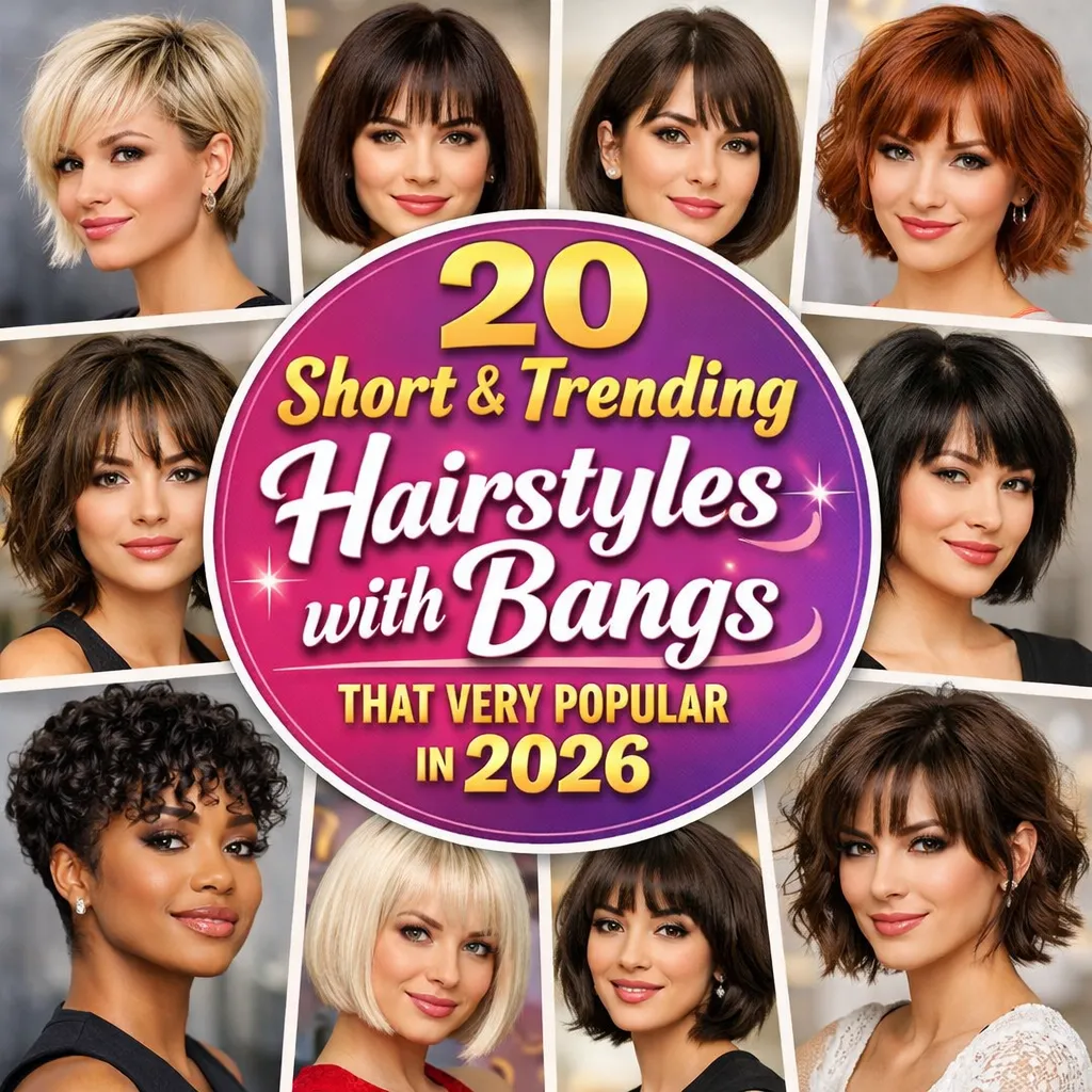 20 Short & Trending Hairstyles with Bangs That Very Popular in 2026