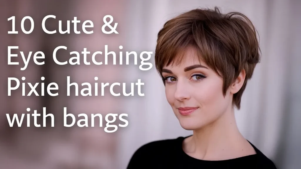 10 Cute & Eye Catching Pixie haircut with bangs