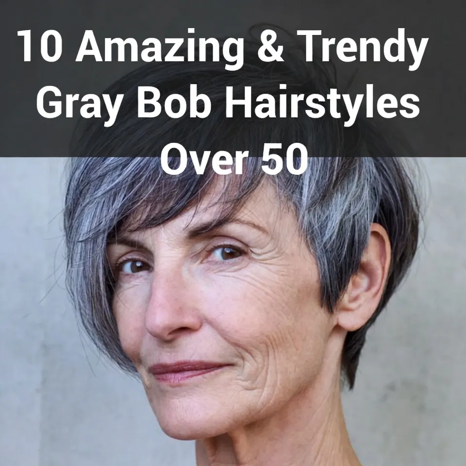 Gray bob hairstyles over 50