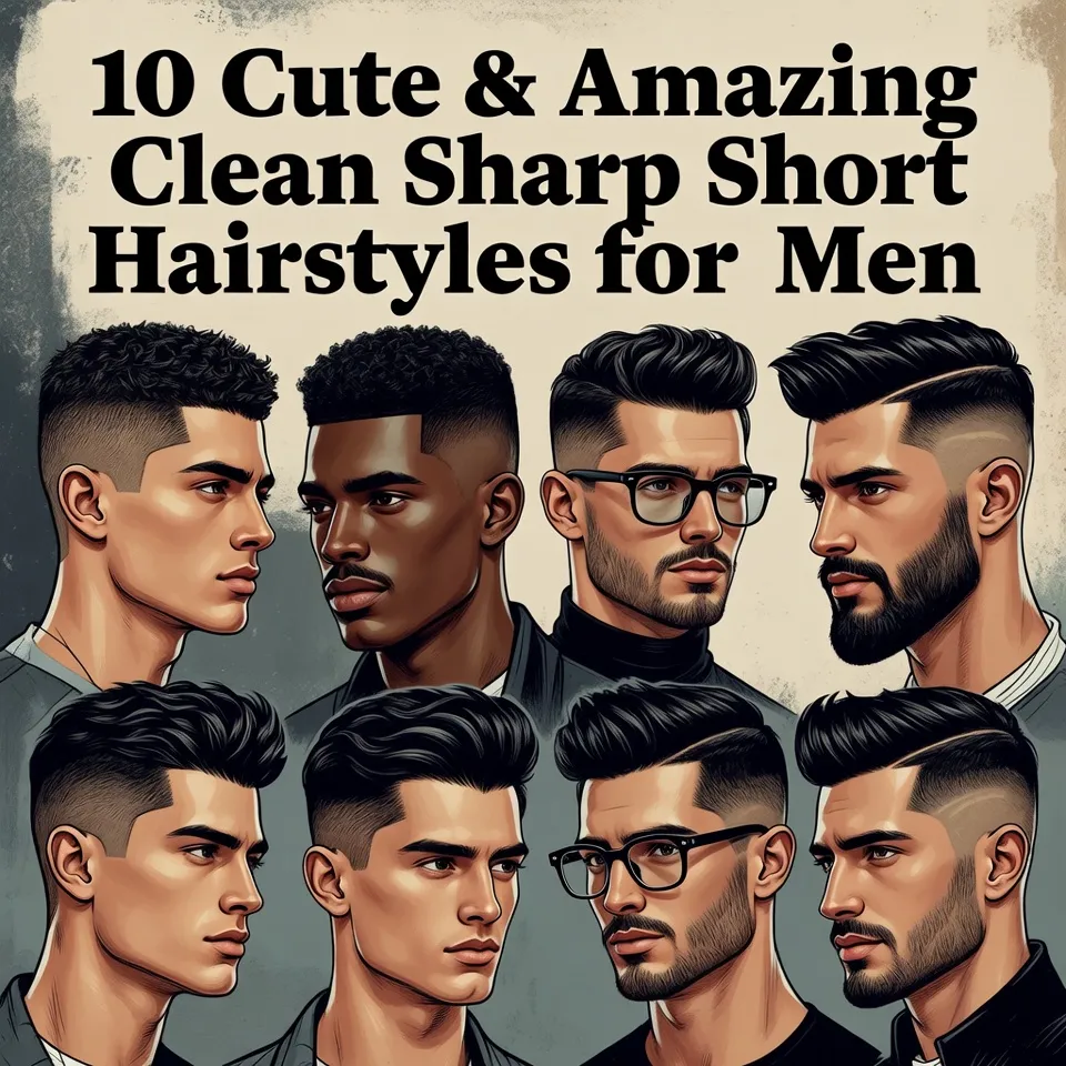 10 Cute & Amzing Clean Sharp Short Hairstyles for Men