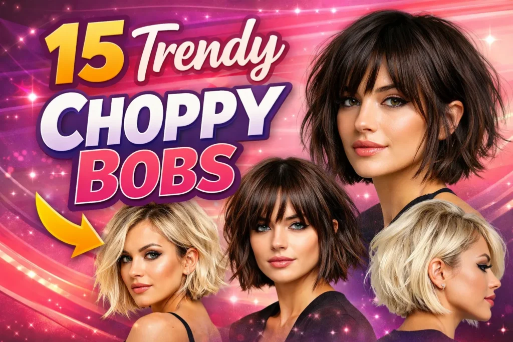 15 Trendy & Beautiful Choppy bob hairstyles