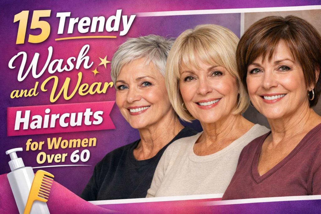 15 Trendy Wash and wear haircuts for women over 60