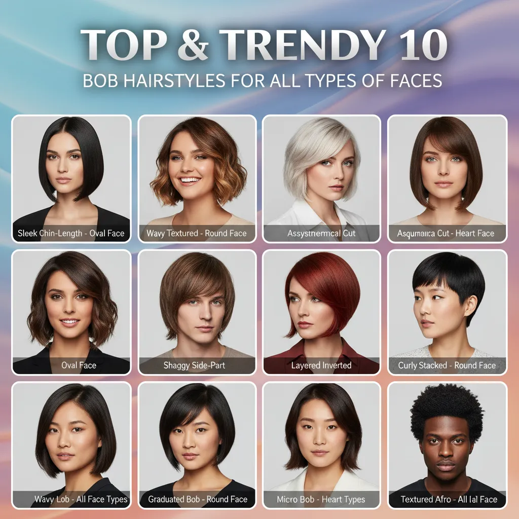 Top & Trendy 10 Bob hairstyles for All Type of Face