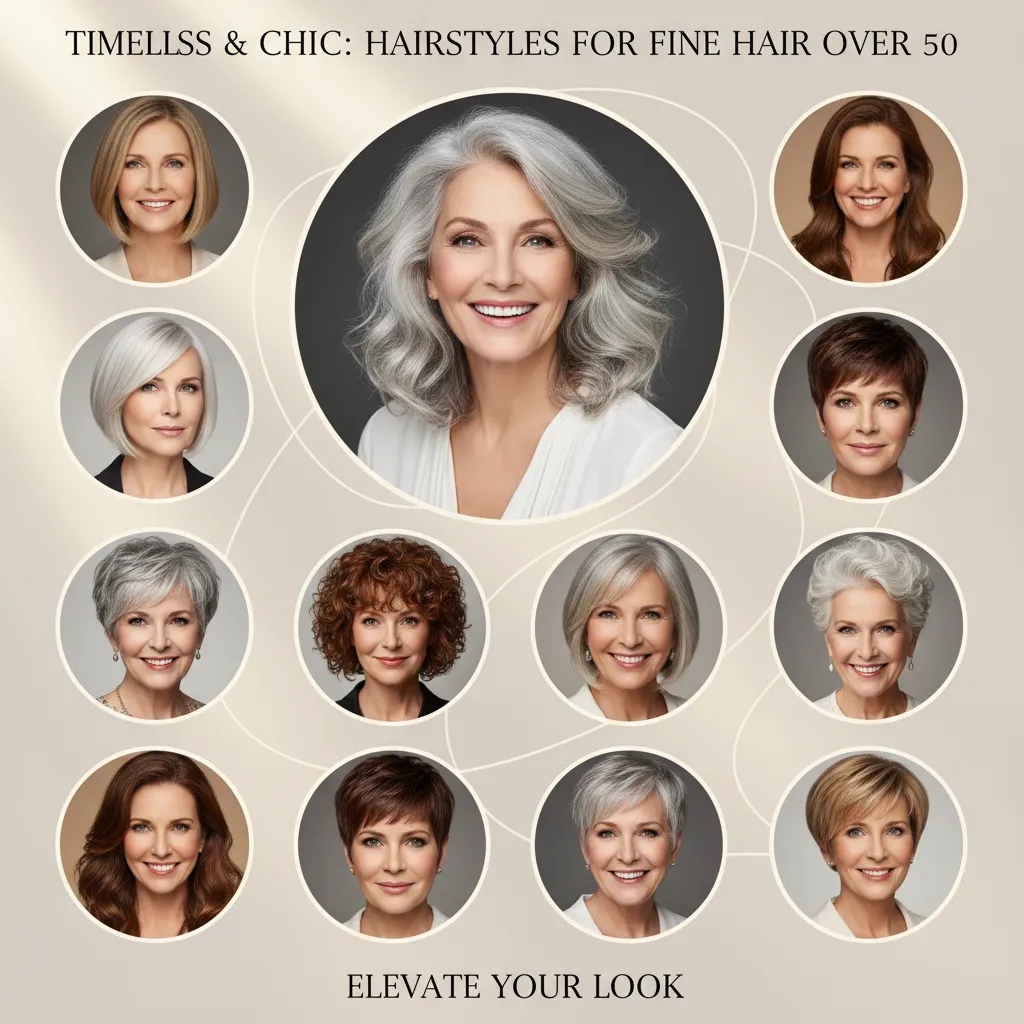10 Top & Trending Hairstyles for women over 50 with fine hair