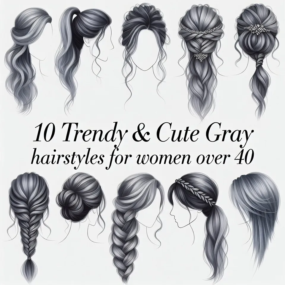 10 Trendy & Cute Gray hairstyles for women over 40