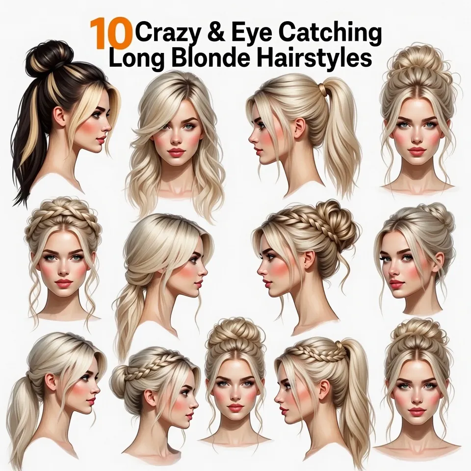 10 Crazy & Eye Catching Long blonde hairstyles