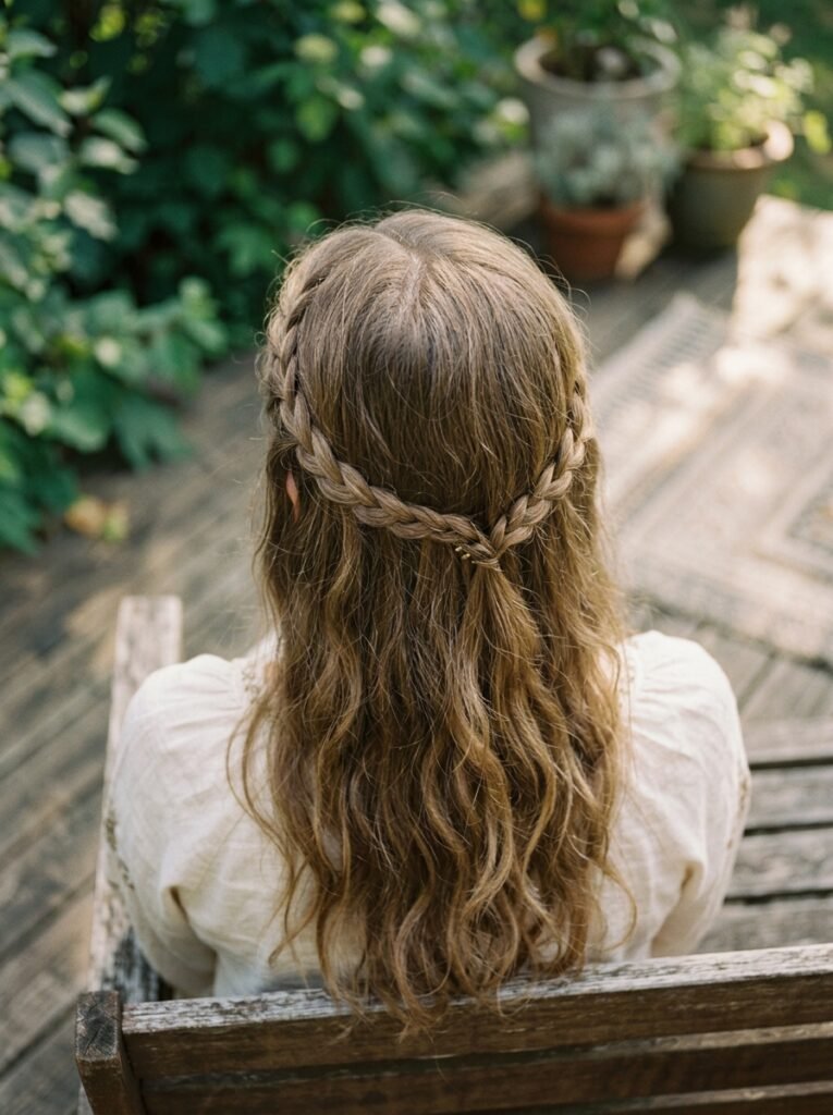 braided headband hairstyle idea